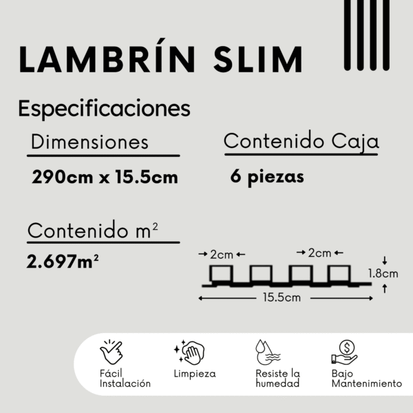 Lambrín interior Slim