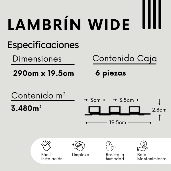 Lambrín interior Wide